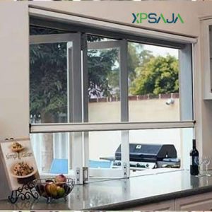 Cửa lưới chống muỗi tự cuốn màu trắng